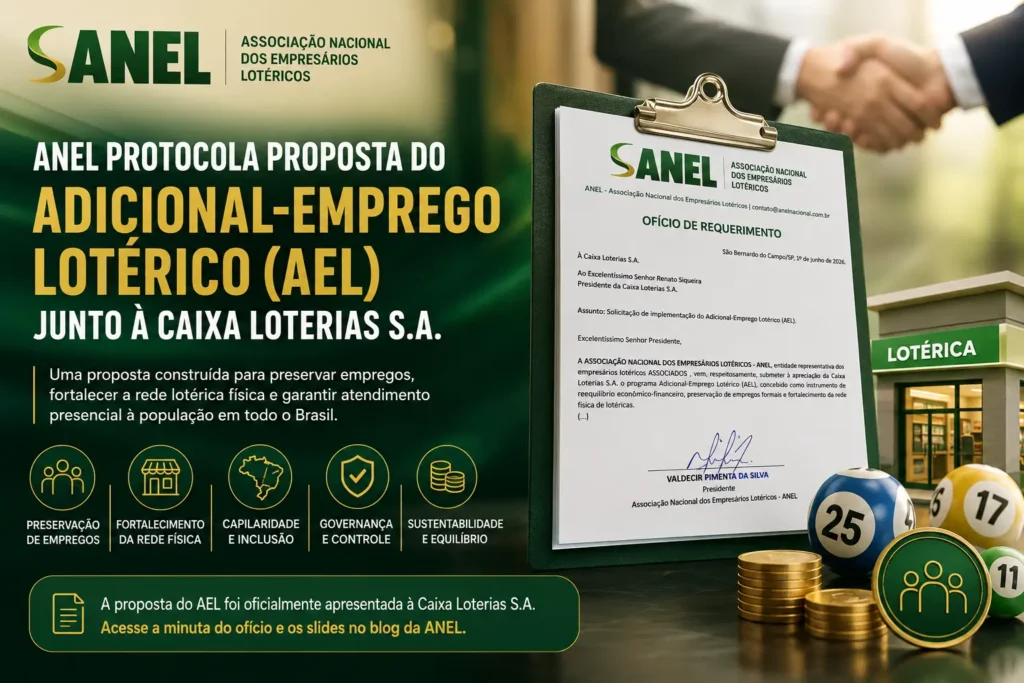 ANEL apresenta proposta do Adicional-Emprego Lotérico (AEL) à Caixa Loterias